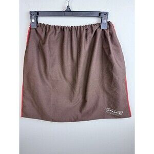 COACH Vintage Dust Bag Protective Bag Cover Brown Storage Red Edge Drawstring